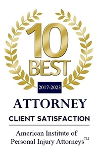 10 Best | 2017-2023 | Attorney Client Satisfaction | American Institute Of Personal Injury Attorneys